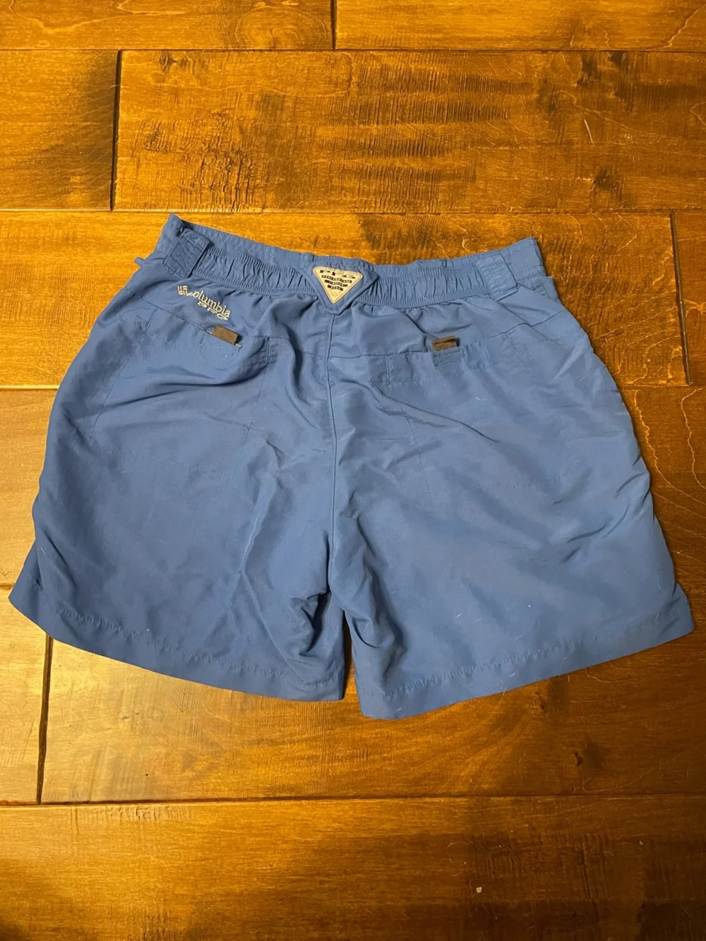 Columbia Shorts Men Blue Omni Shade PFG Fishing Performance Nylon size 32